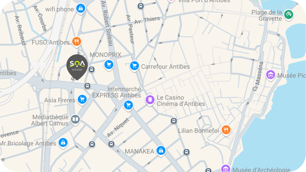 auto ecole pas cher antibes